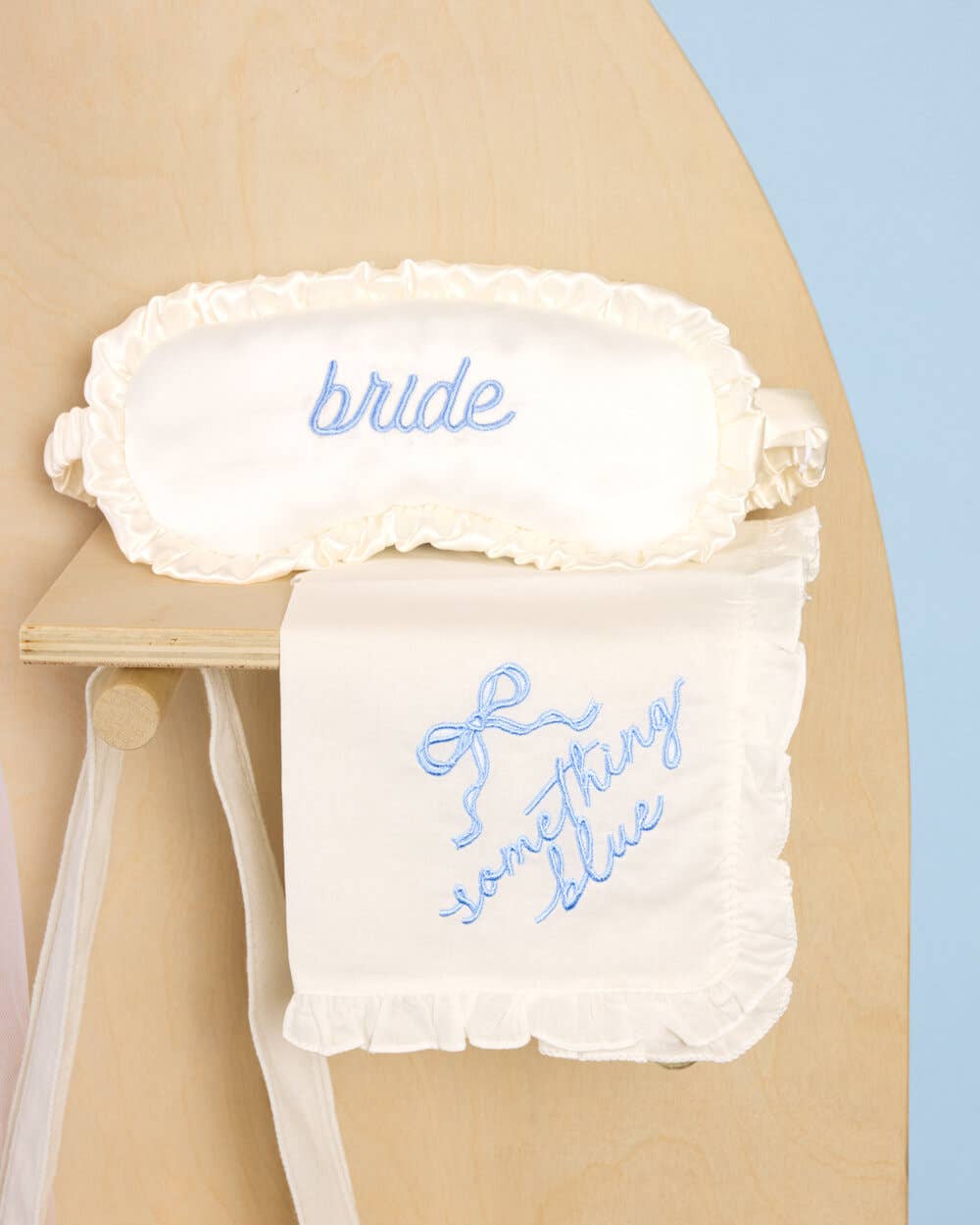 Something Blue Embroidered Handkerchief | Bridal Wedding
