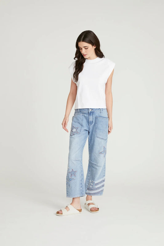 Barbara Patriotic Patchwork Jean