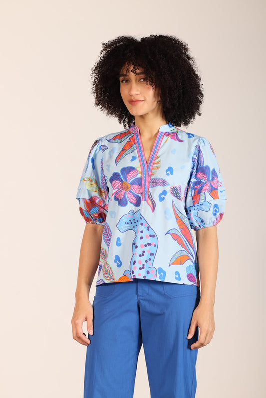 Azure Safari Raya Blouse