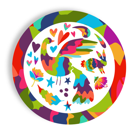 Joyful Otomi 16ct 7" Appetizer Paper Plate Separates