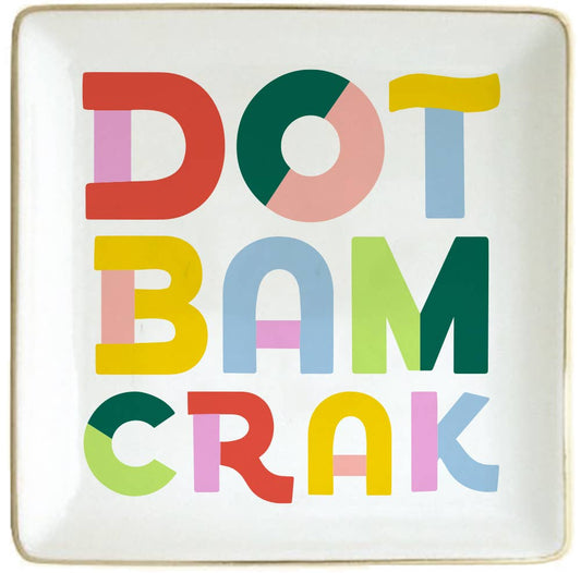 Mahjong Ceramic Trinket Tray | Dot Bam Crack