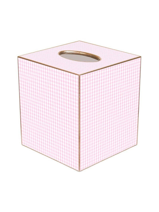Pink Gingham Tissue Box Cover
