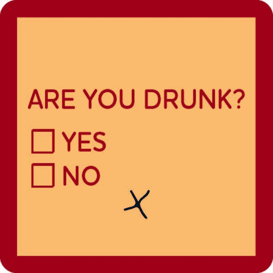 COASTER Are You Drunk | Funny Party Gift | Home Bar Decor