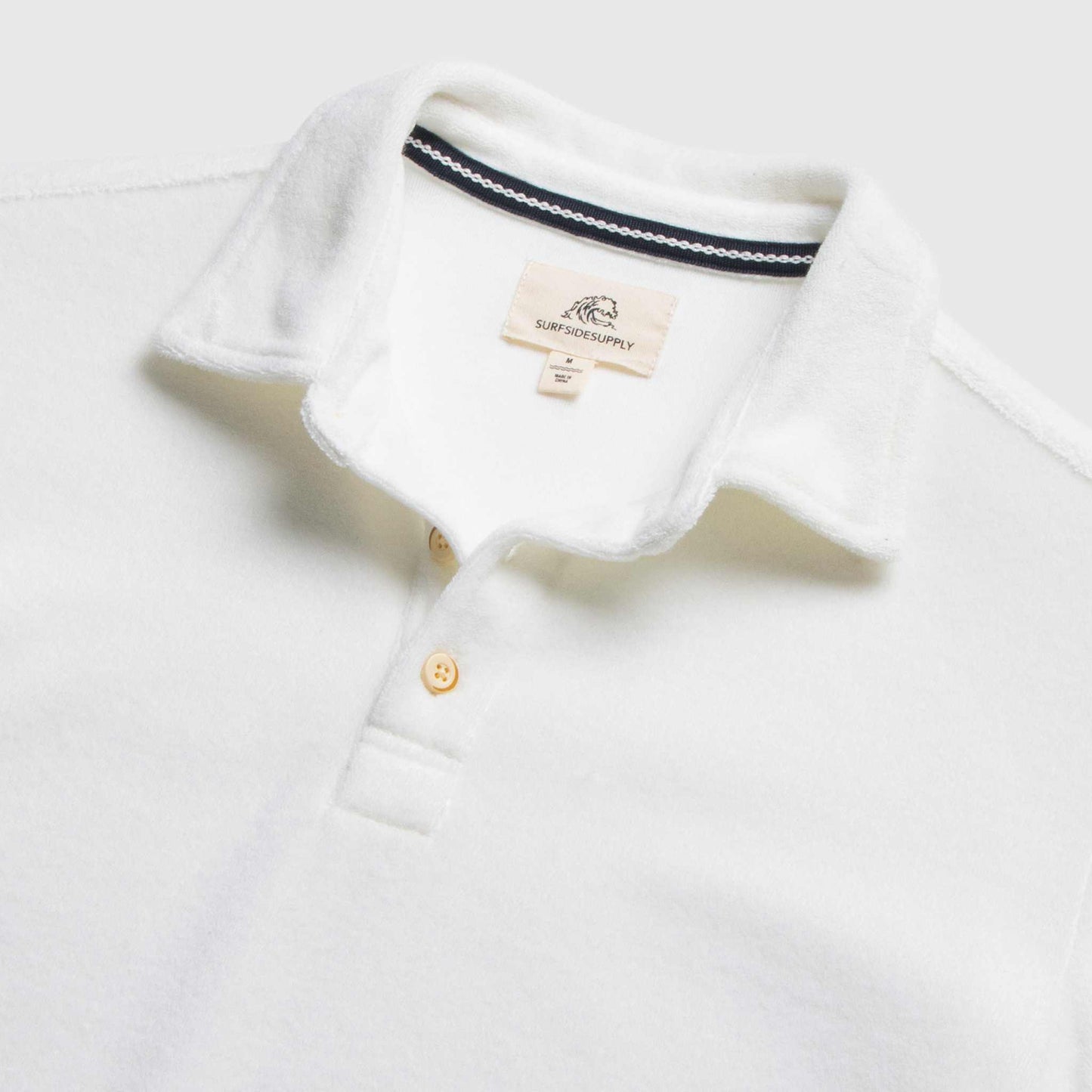 Ryan Towel Terry S/S Polo - Brilliant White