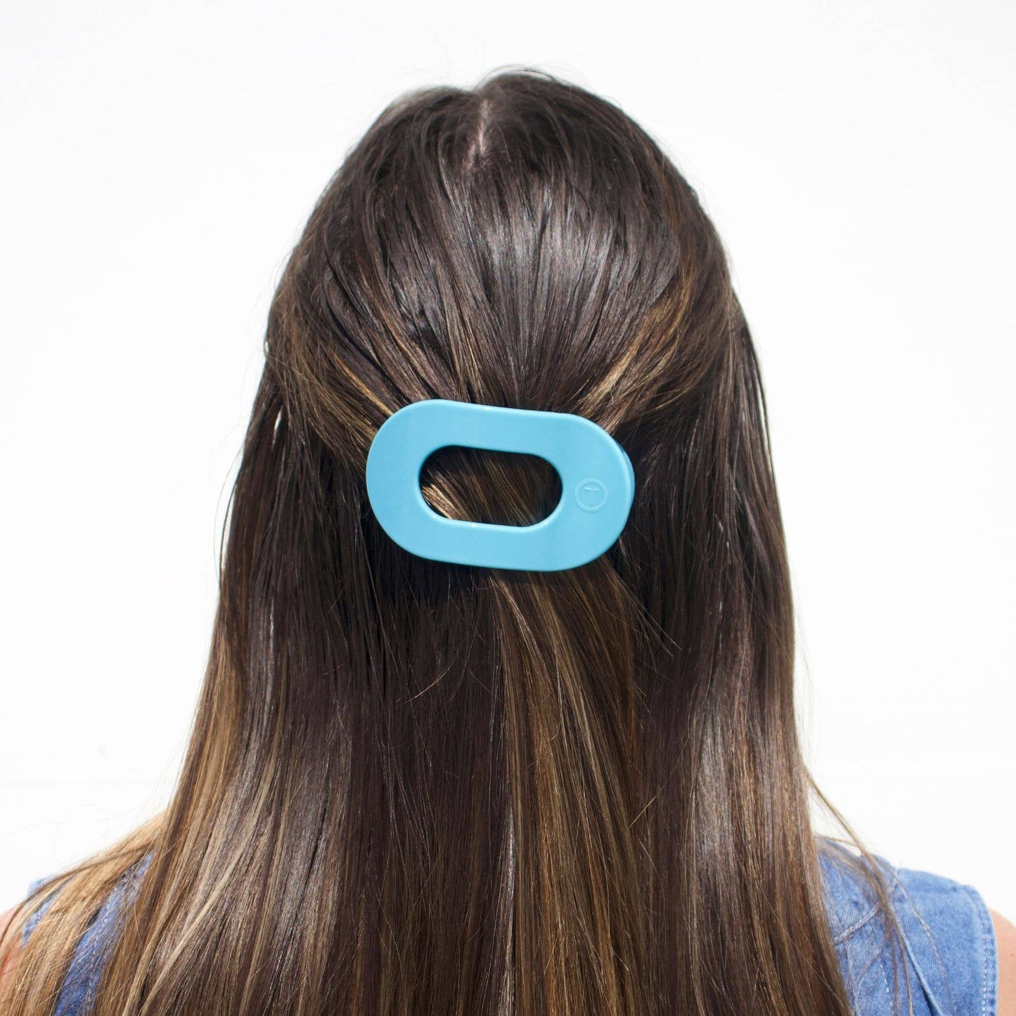 Flat Round Hair Clip | Small | Summer Sky