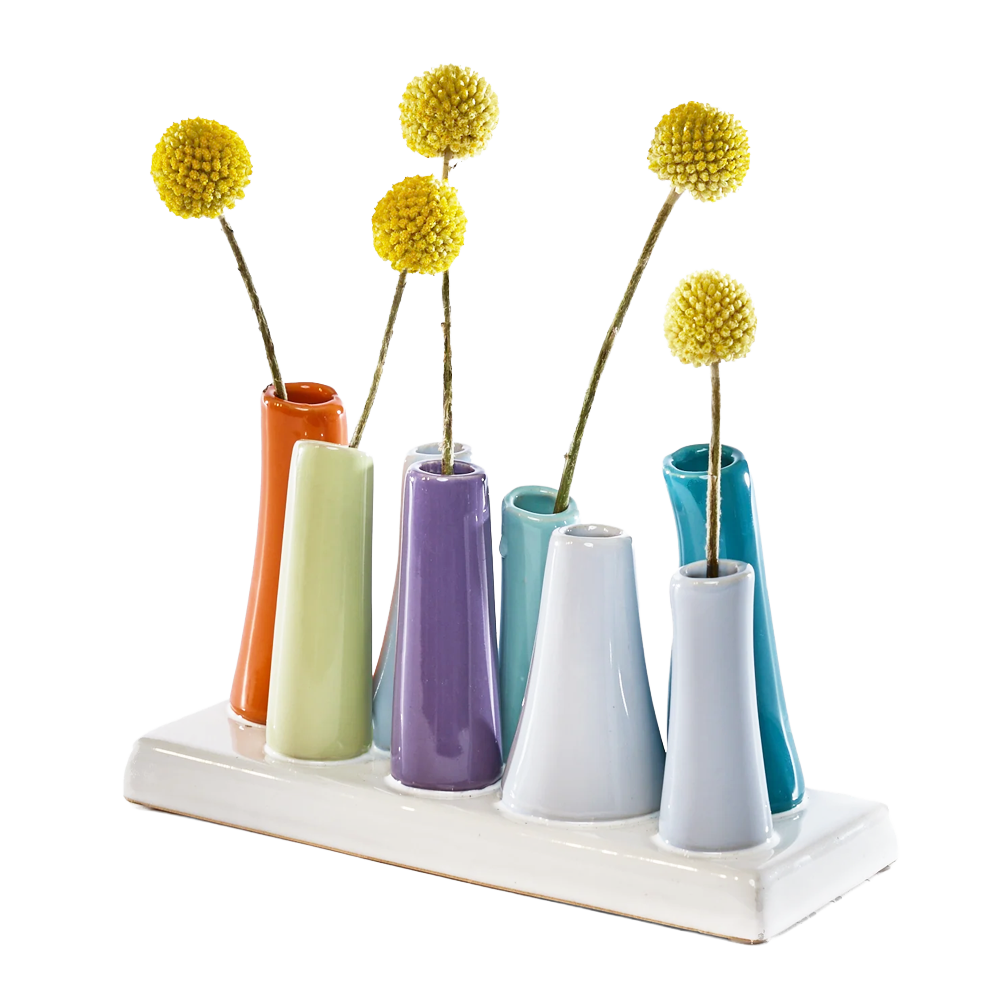 Pooley Colorful Bud Vase For Flower Arranging Rectangular