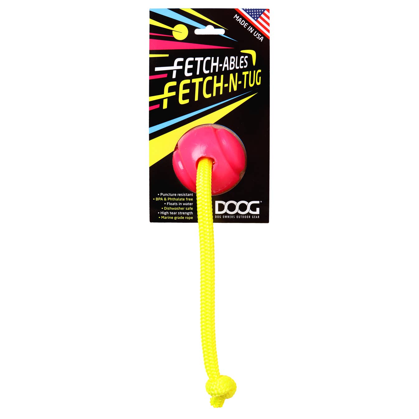 DOOG Fetchables - Fetch-N-Tug Ball & Rope