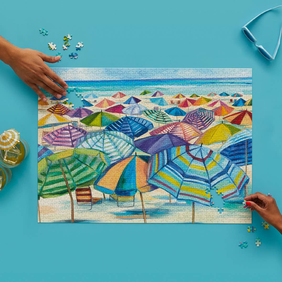 Umbrella Beach | 1000 Piece  Jigsaw Puzzle