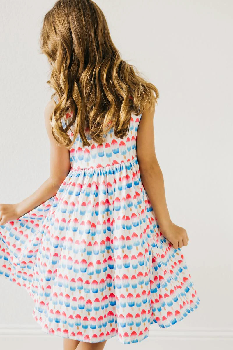 Red, White, and Cute Tank Twirl Dress