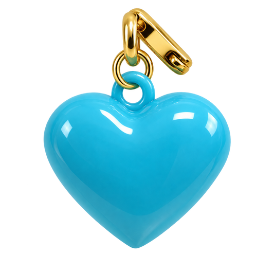 Blue Puff Heart