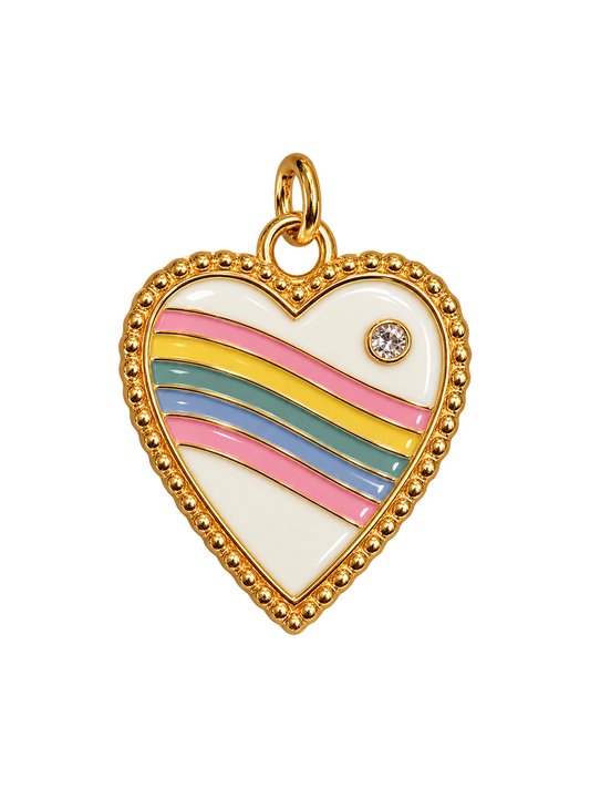 Rainbow Heart Charm