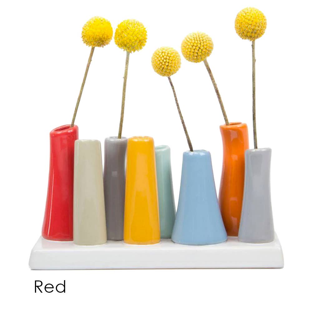 Pooley Colorful Bud Vase For Flower Arranging Rectangular