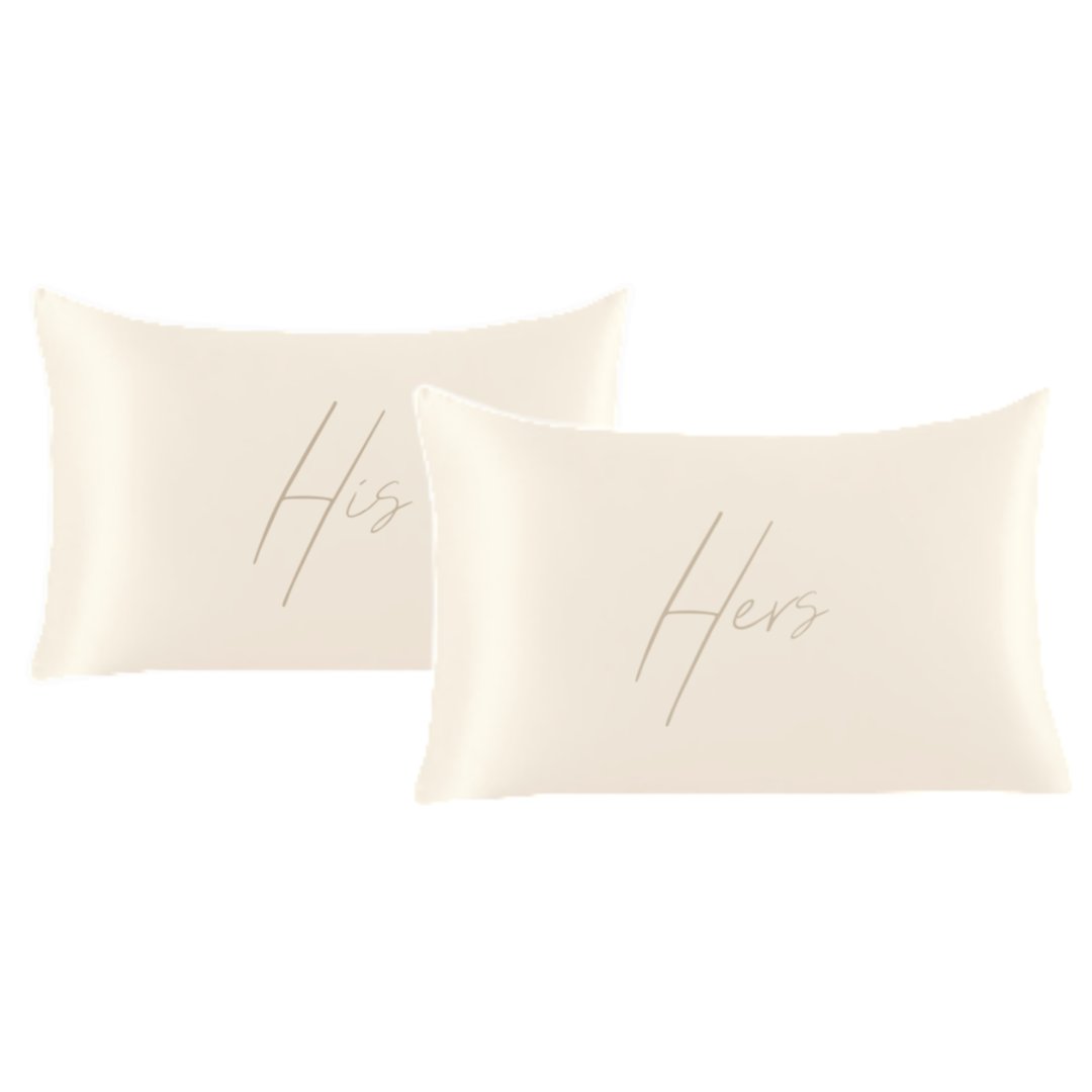 His and Hers Satin Pillowcases Set