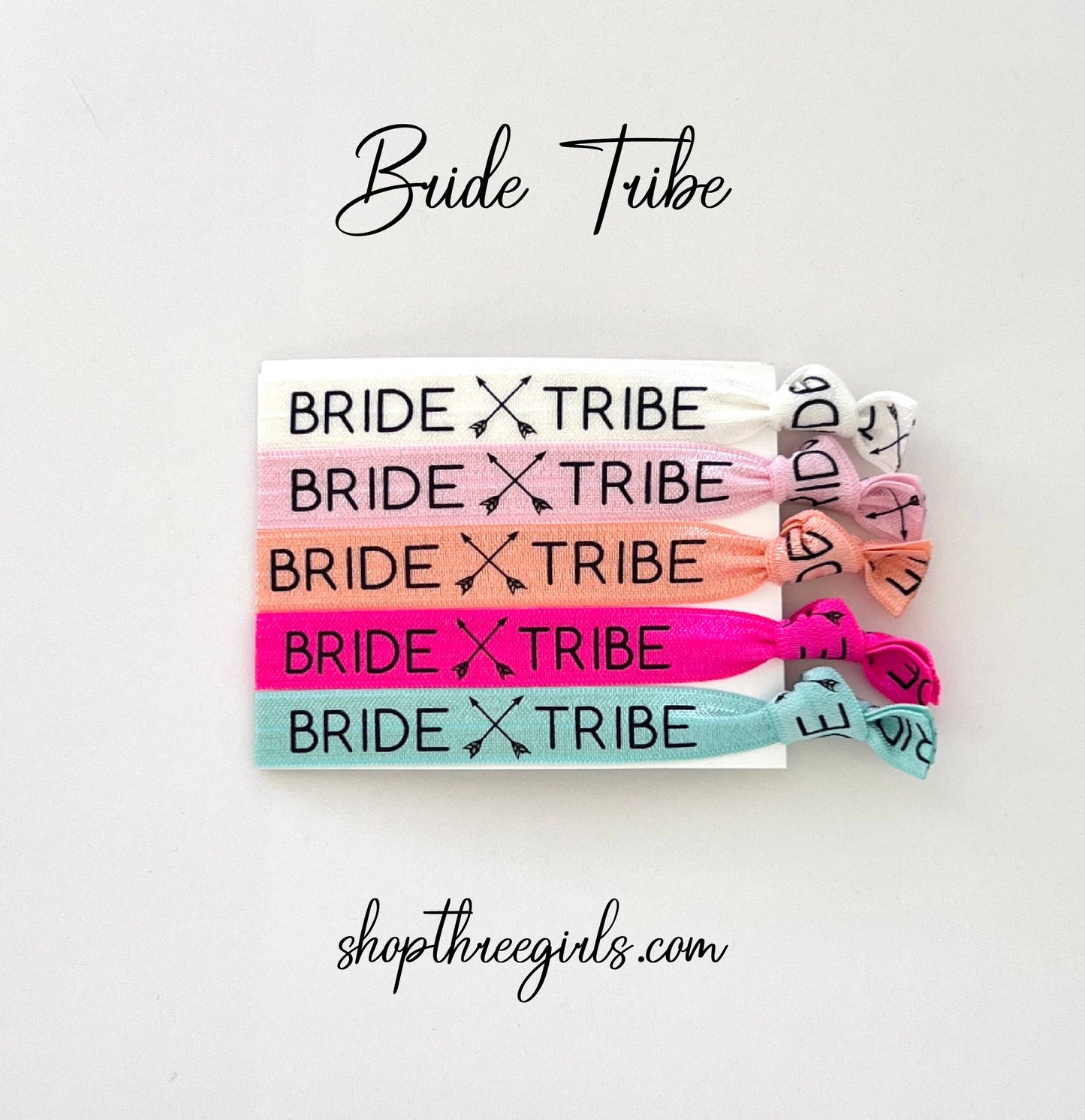 PACK OF 10 Bride Tribe Hair Ties Bachelorette Party Favors