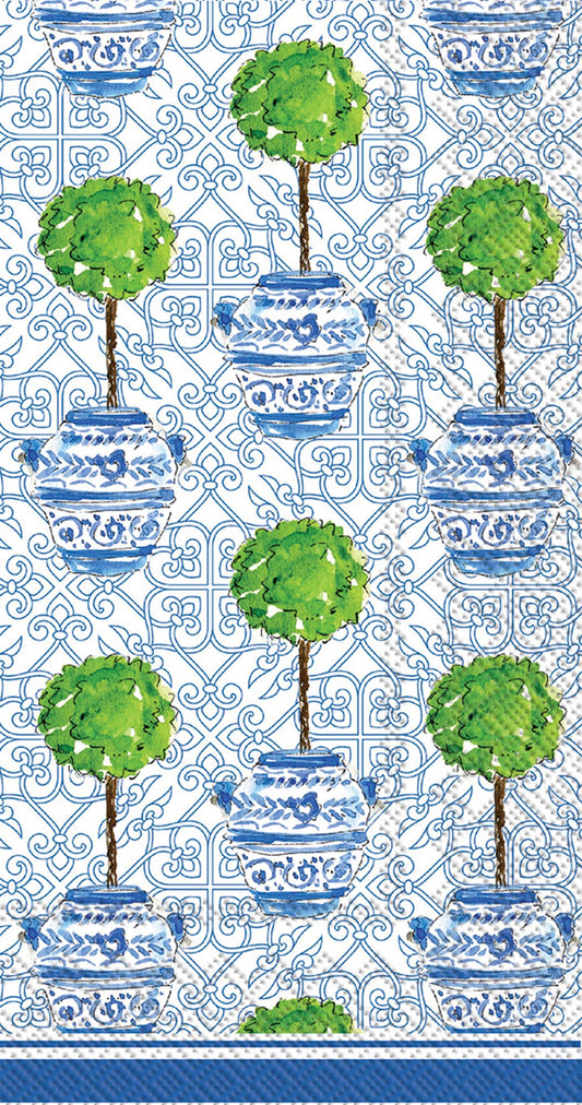 Paper Guest Towels 16 count Blue Topiary