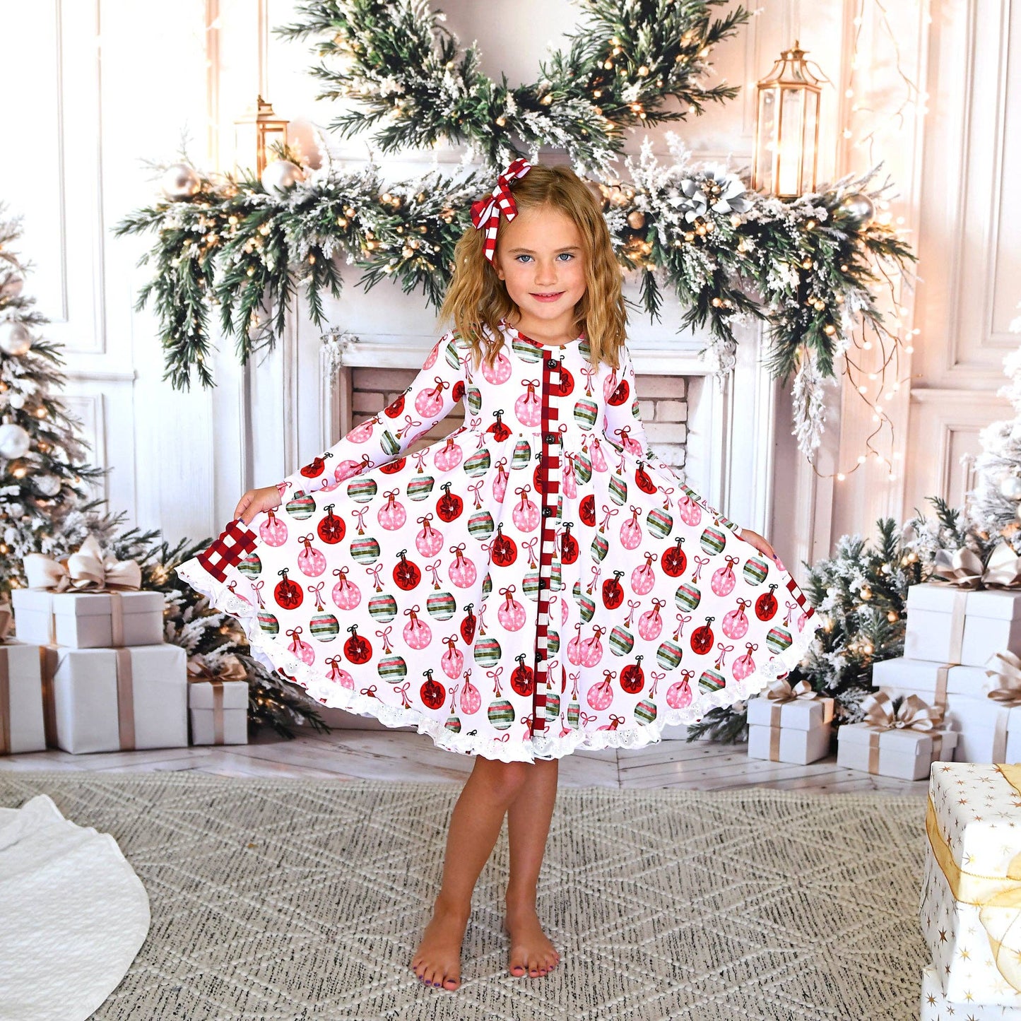 Kit Ornaments BUTTON DRESS Christmas Bamboo Outfit