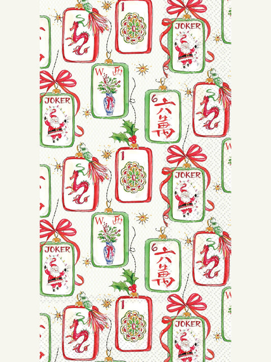 Paper Guest owel  16Ct Mahjong and Santa Rosanne Beck