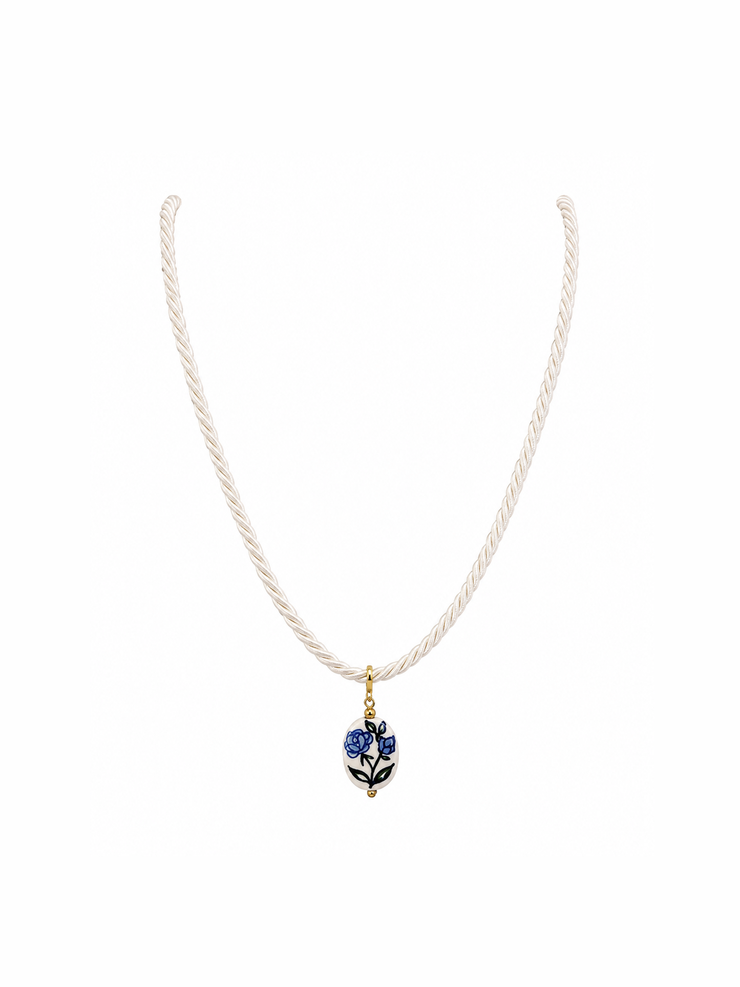 Corded Necklace - White