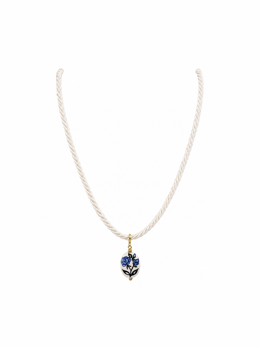 Corded Necklace - White