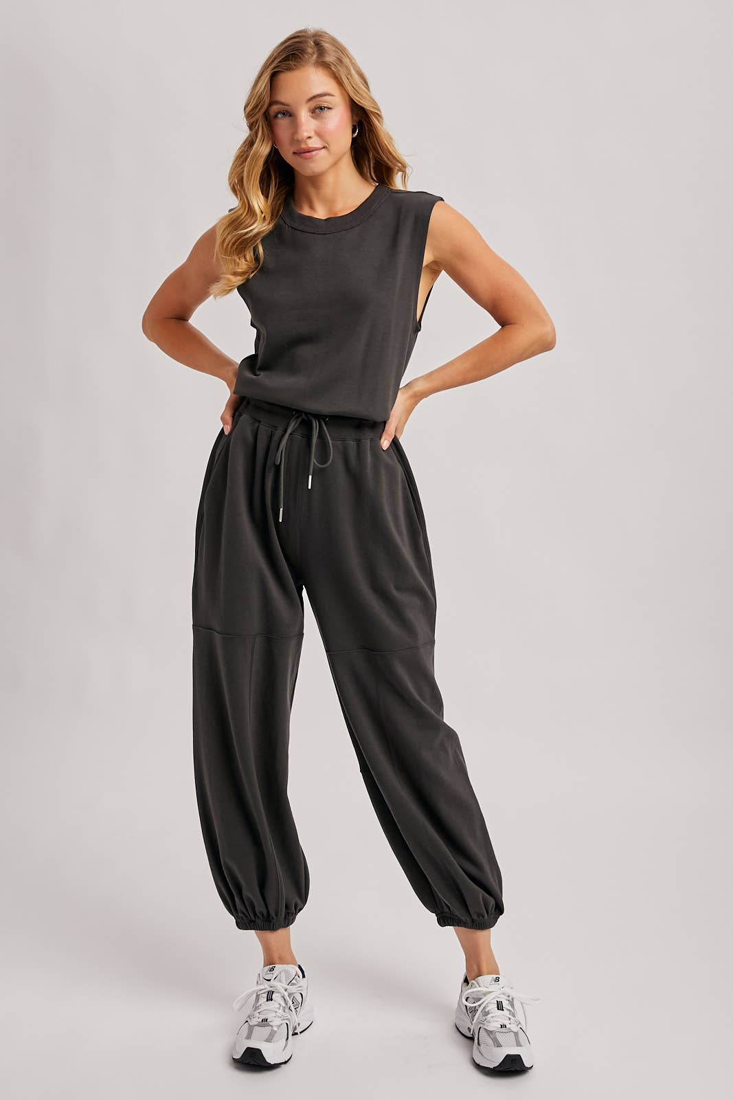 Sleeveless Ecru Jumpsuit