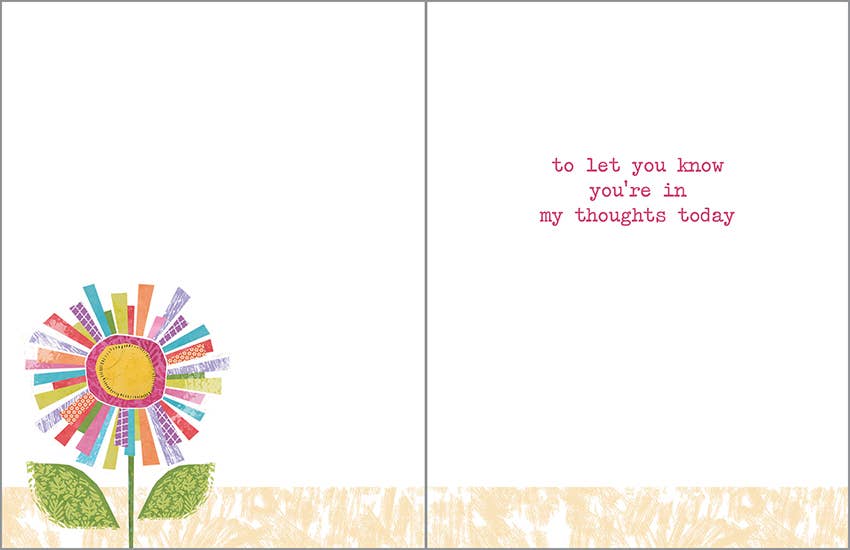 Thinking of You Card - Big Colorful Daisy