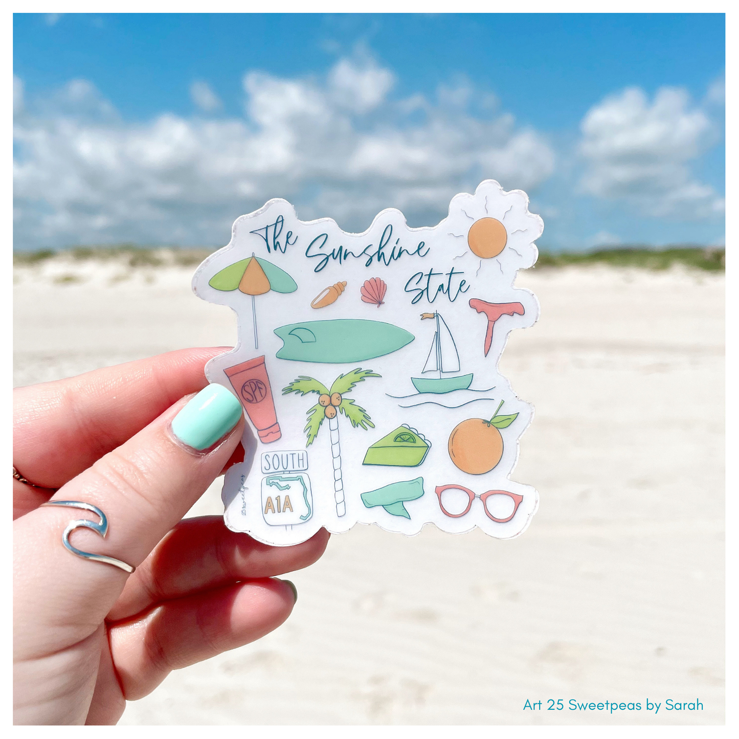 Sunshine State Sticker, Florida Sticker
