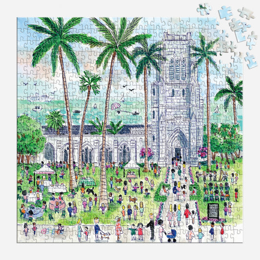Michael Storrings Sunday in Palm Beach 500 Piece Puzzle