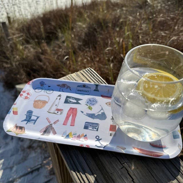 Coastal Décor – Whimsical 30A Pink Serving Tray - 3 Sizes