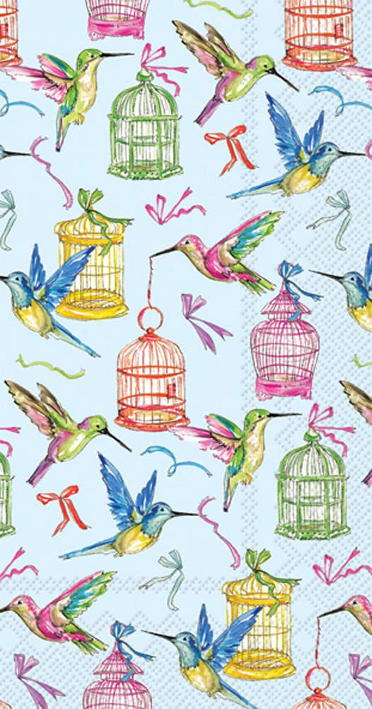 Paper Guest Towels 16 Count Birds And Cages Rosanne Beck