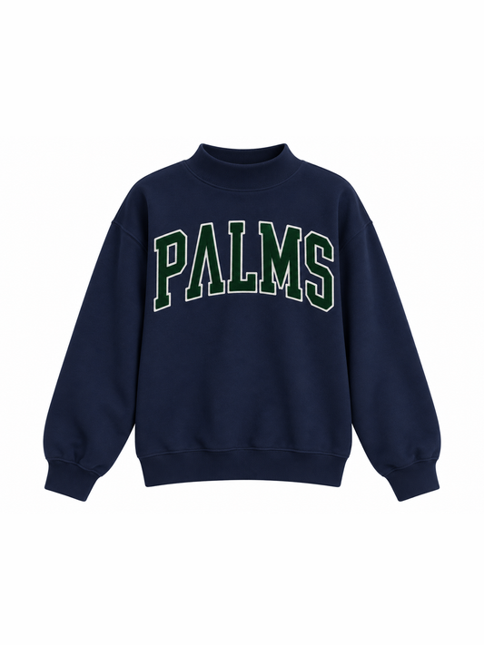 Palms Mock Neck - Navy