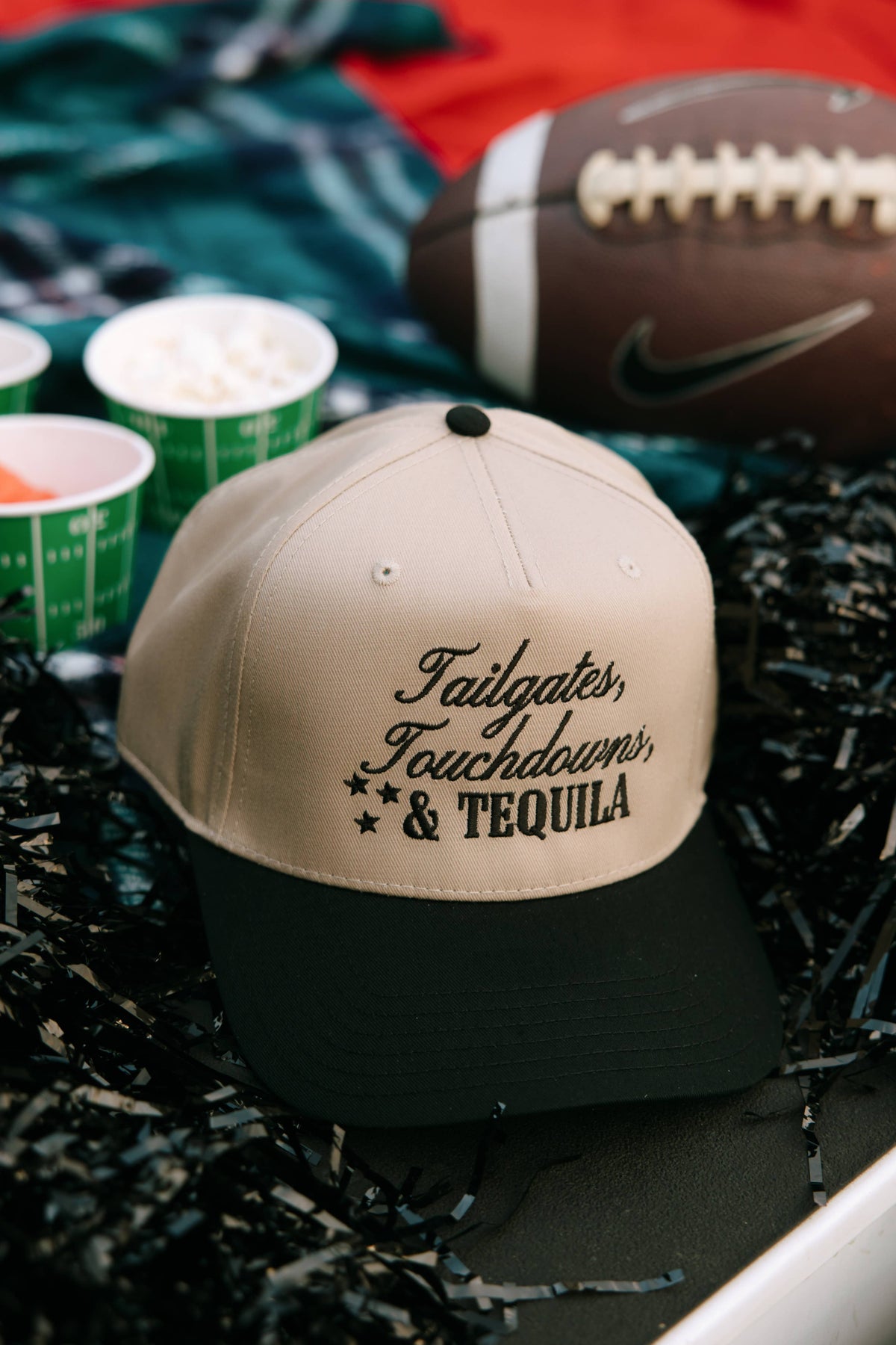 Tailgates, Touchdowns, & Tequila- Embroidered Hat