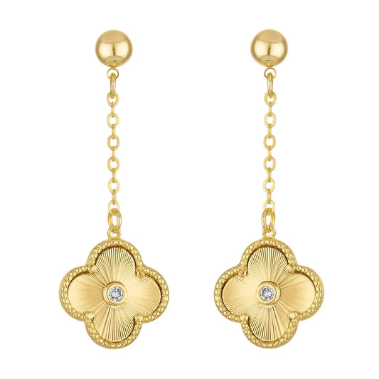 Vivienne Quatrefoil Drop Earrings