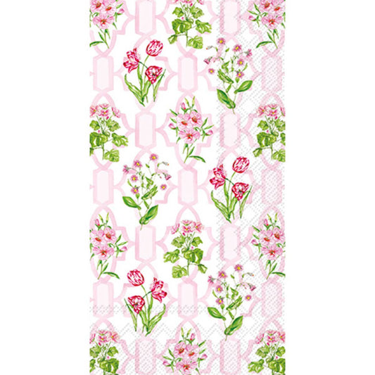 Paper Guest Towels Pack/20 Pink Trellis