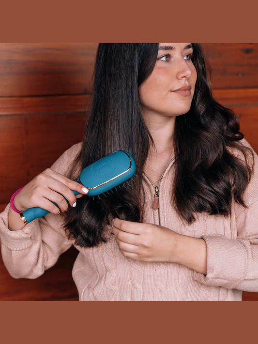 Detangler Hair Brush for Fine Hair - Teal With It