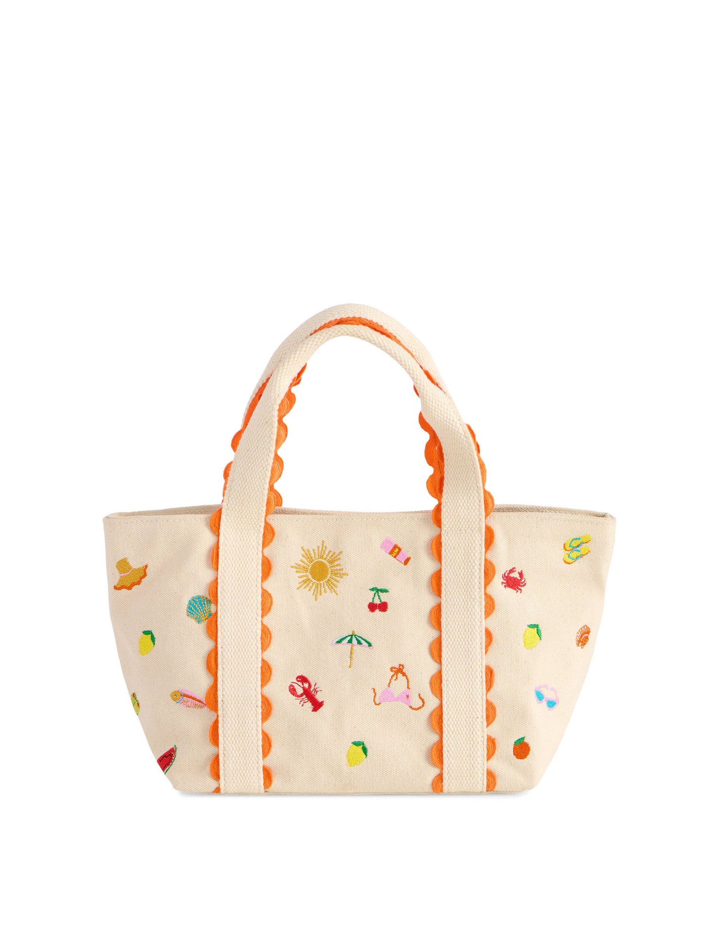 SUMMER ICONS MINI TOTE,NATURAL