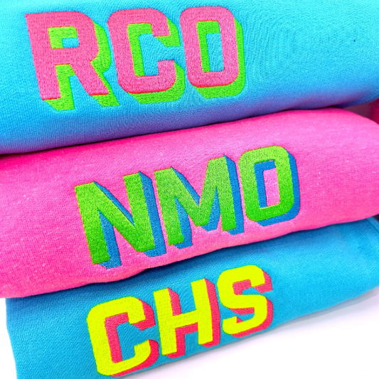 30A Neon Monogram Sweatshirt - Custom Embroidery