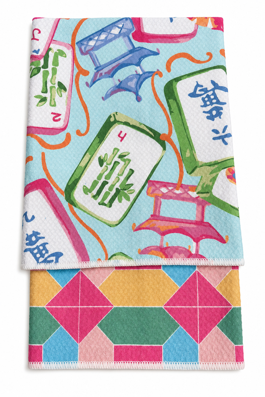 Mahjong Kitchen Towel Multi
