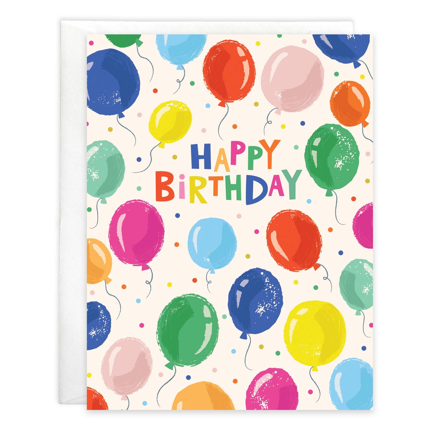 Birthday Greeting Card - Floating Balloons