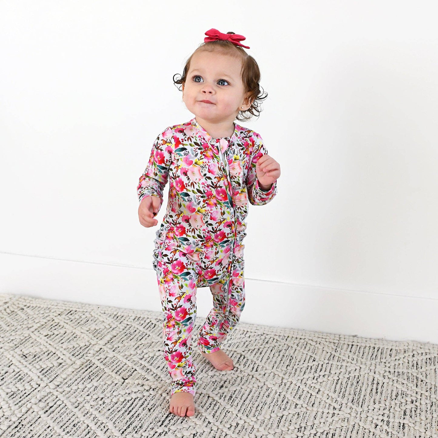 Eloise Ruffle E Zip Bamboo Baby Outfit Sleepies Little