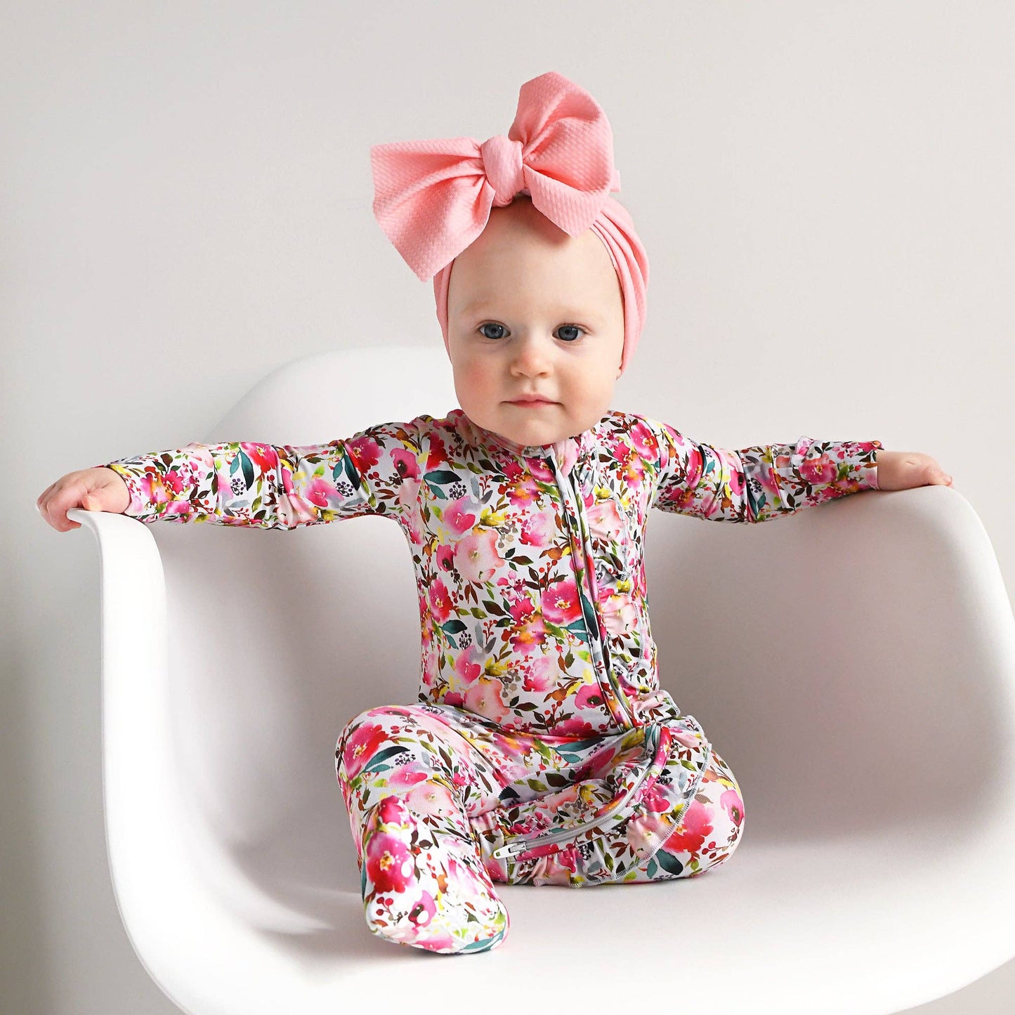 Eloise Ruffle E Zip Bamboo Baby Outfit Sleepies Little