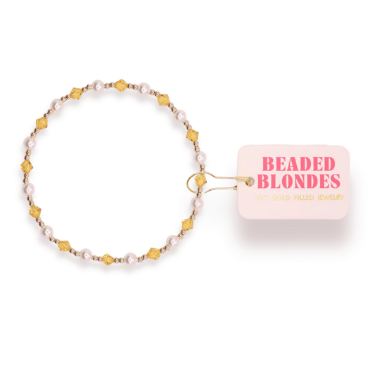 June Bracelet - Yellow Pearl
