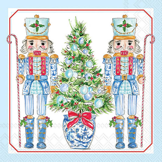 Paper Lunch Napkins 20/pack Blue Nutcrackers Christmas