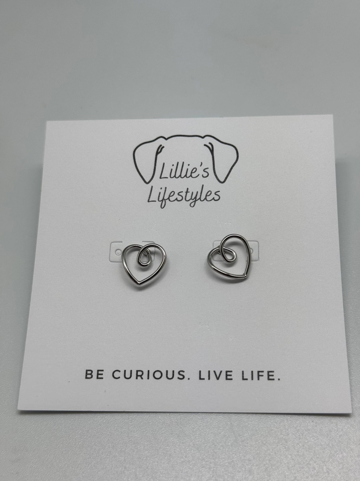 Infinity Heart Stud Earrings