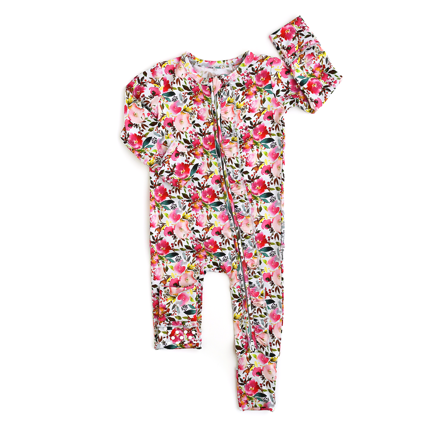 Eloise Ruffle E Zip Bamboo Baby Outfit Sleepies Little