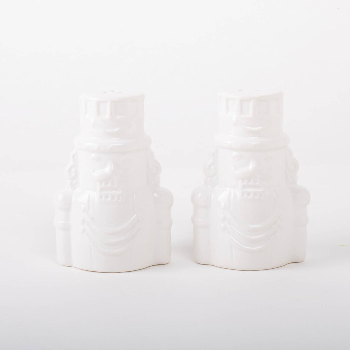 White Nutcracker Ceramic Salt & Pepper Set