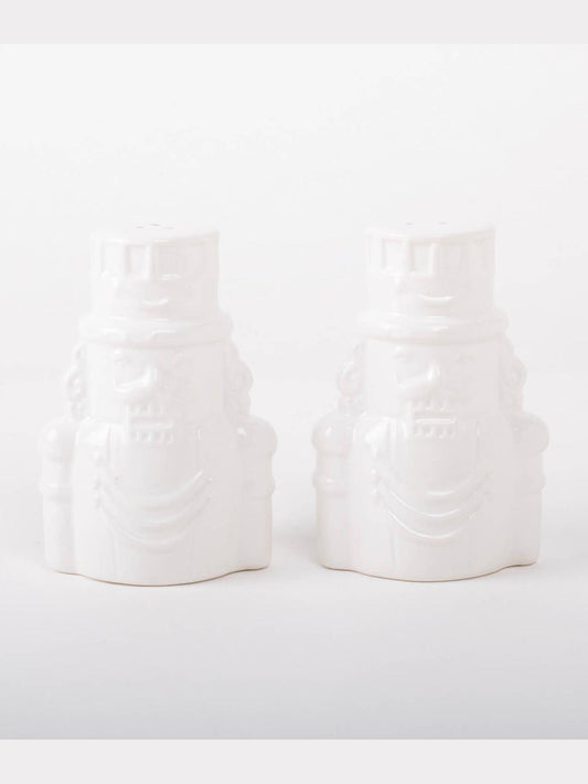 White Nutcracker Ceramic Salt & Pepper Set