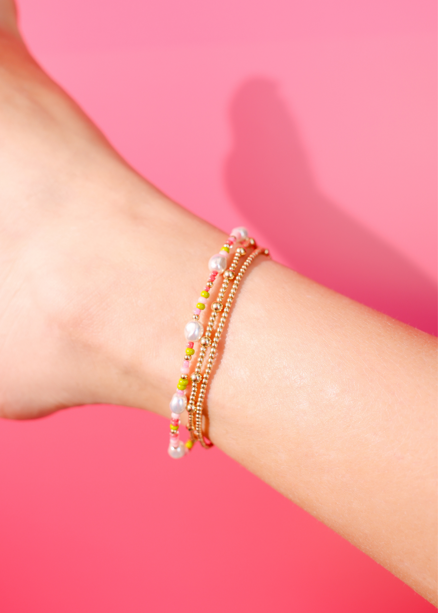 Watermelon Sprinkle Pearl Anklet