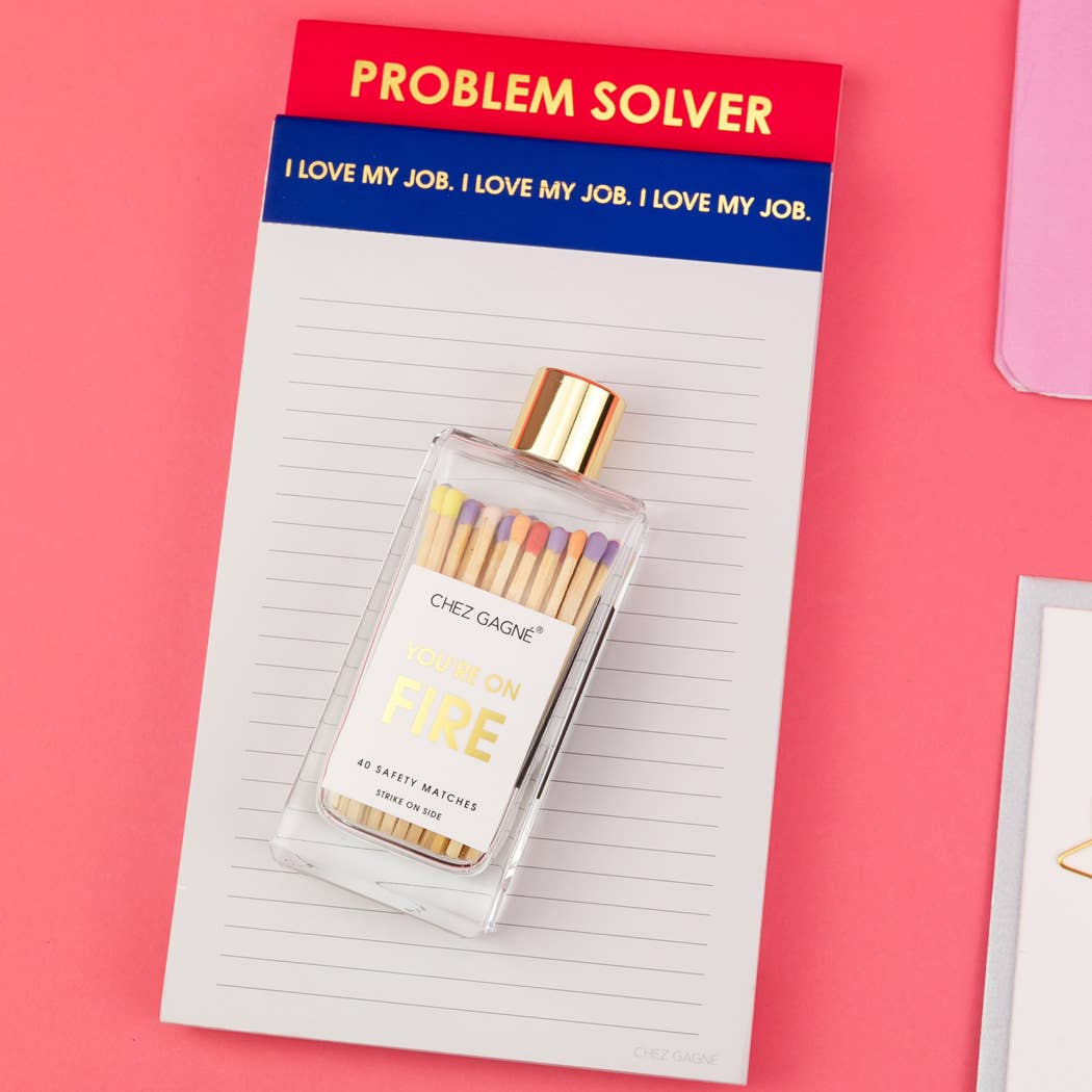 You're on Fire - Glass Bottle Safety Matches - Rainbow/Multi