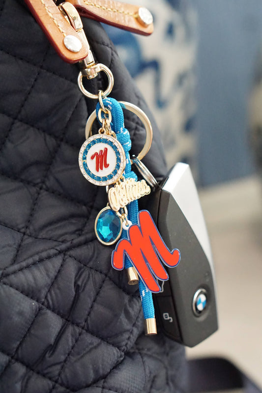Ole Miss Rebels Cluster Bag Charm in Red