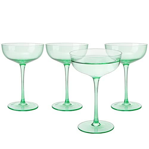 Colored Coupe Glass | 7oz| Green